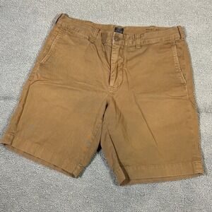 J.Crew Chino Shorts Mens 34 Officer 9" Khaki Cotton